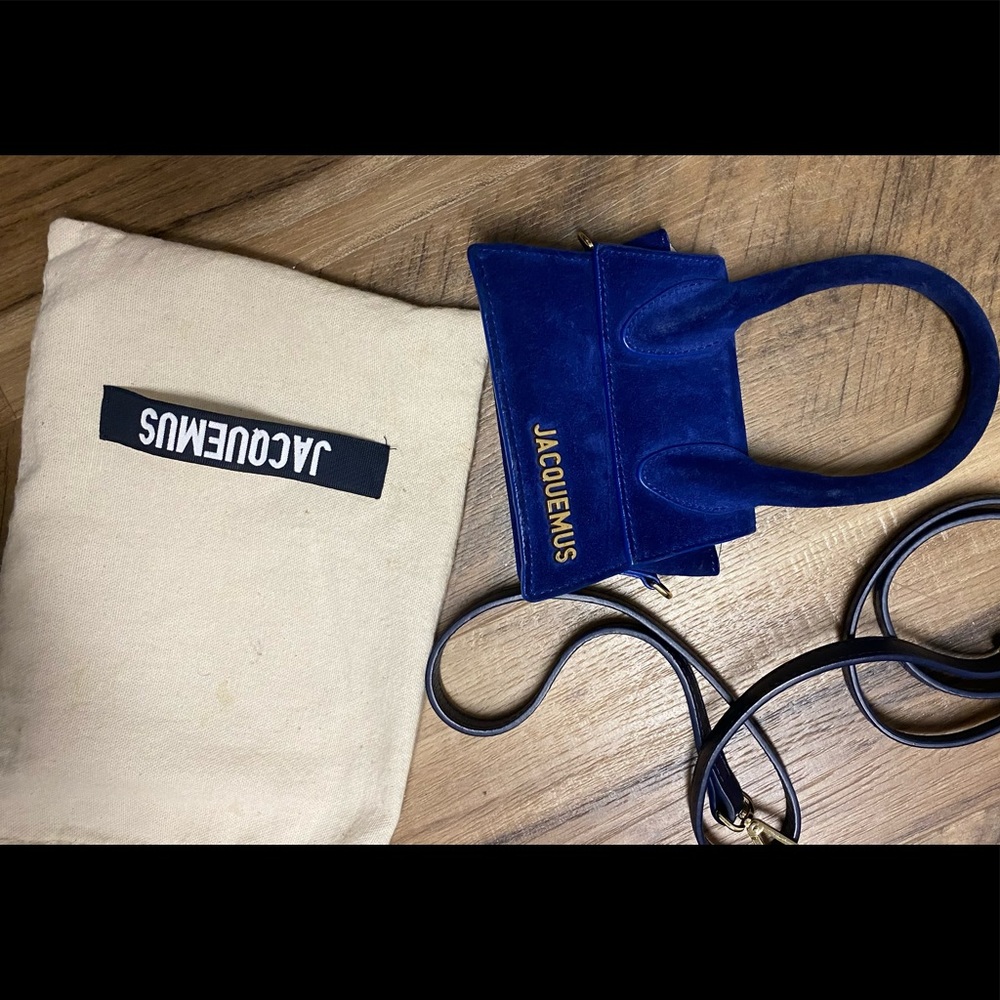 Jacquemus blue Le Chiquito mini Leather Top Handle Bag - Picture 1 of 5